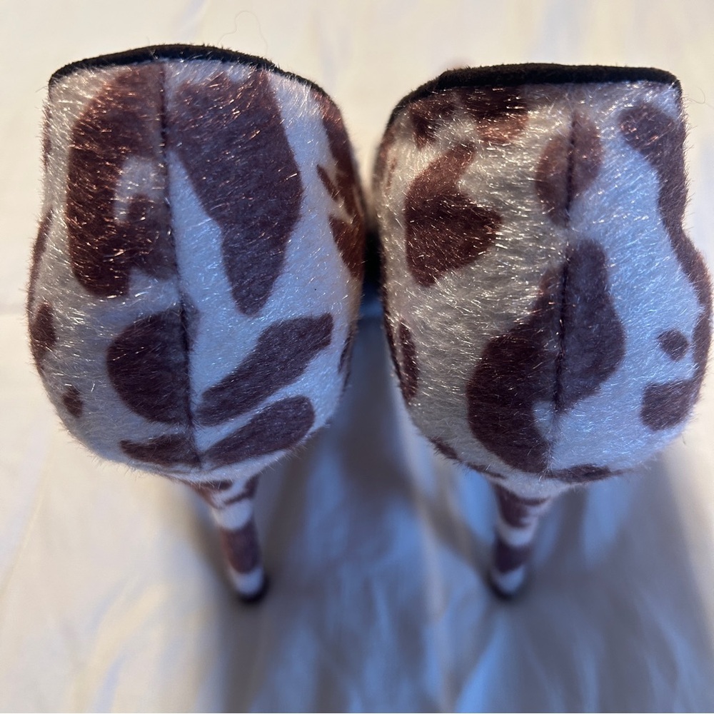 Kenny Loves Penny Brown Animal Print Heels Size 12 Wide - Picture 6 of 8